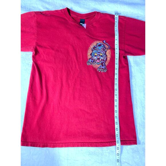 Obey “Power” Panther Graphic T-Shirt Red Men’s Medium - Picture 4 of 6